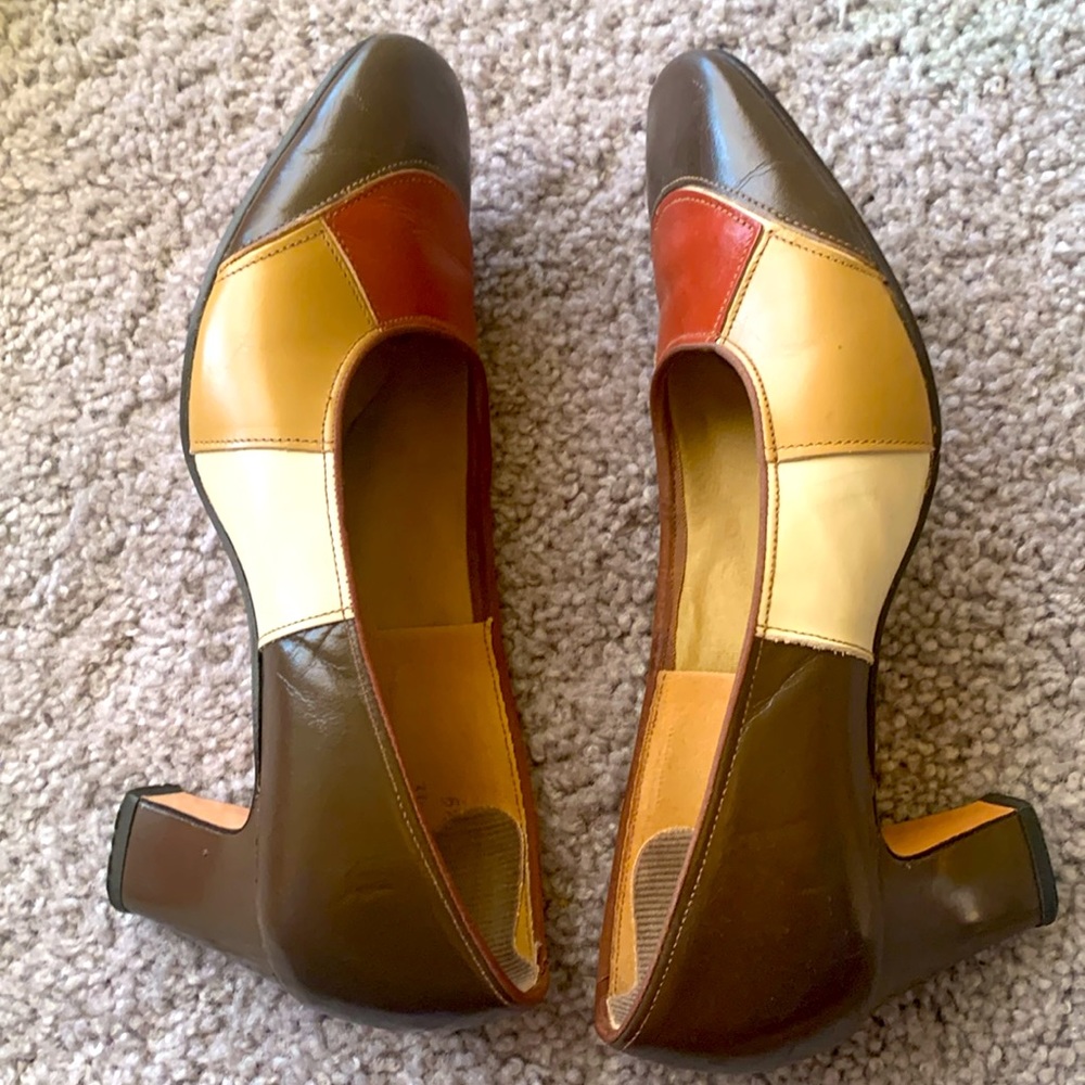 Brown and red, leather, vintage vogue